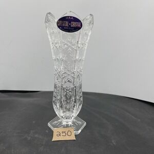 DePlomb Crystal 24% Lead Crystal Vase‎ • 8" Tall